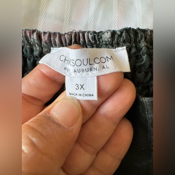 Chic soul Floral Dress in Green and Pink Size 3x - Picture 8 of 8